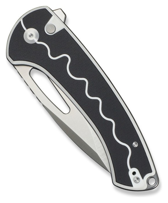 Ніж складаний туристичний Sencut Squiggy, (9.9 см) 9Cr18MoV / G10 чорно-білий