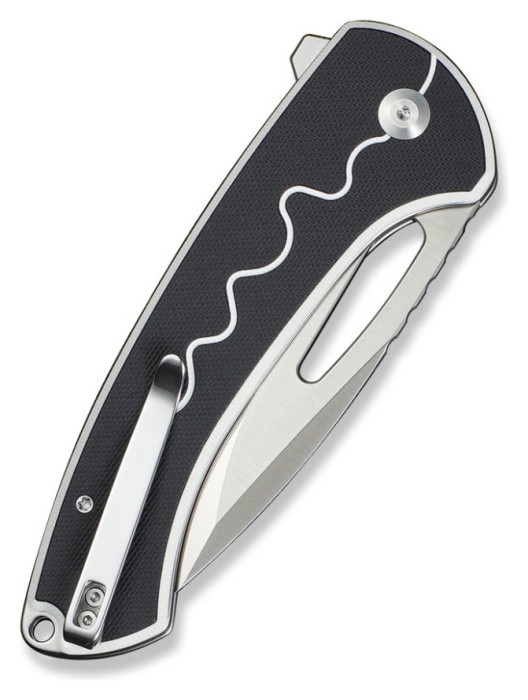 Ніж складаний туристичний Sencut Squiggy, (9.9 см) 9Cr18MoV / G10 чорно-білий