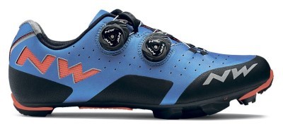Туфлі велосипедні Northwave REBEL M 43 (10.5US) Blue/lobster orange (80182042-24) O