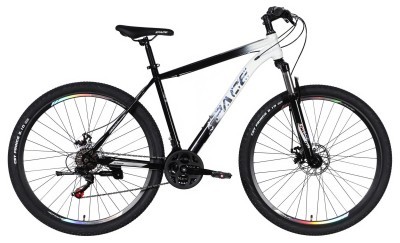 Велосипед ST 29" SPACE MARS DD FR рама-20" чорний з білим 2026
