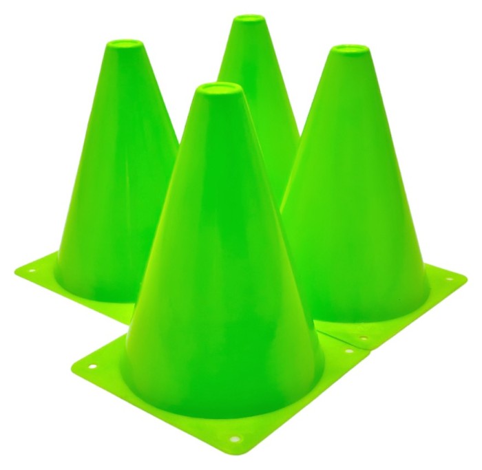 Конуси-фішки спортивні EasyFit 17 см (набір з 4 штук) зелені