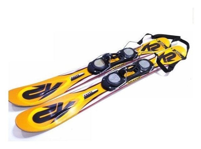 Лижі гірські (скіборди) K2 Apache Fatty 88см Yellow/orange/black (1000500.101.1.088+S10500088-WRH)