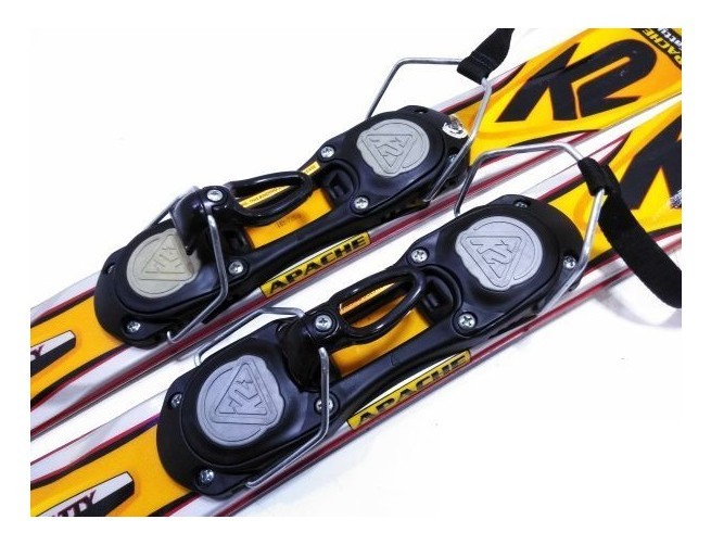 Лижі гірські (скіборди) K2 Apache Fatty 88см Yellow/orange/black (1000500.101.1.088+S10500088-WRH)