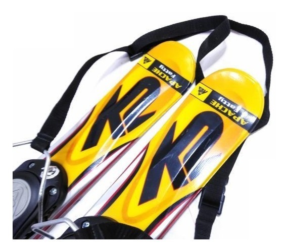 Лижі гірські (скіборди) K2 Apache Fatty 88см Yellow/orange/black (1000500.101.1.088+S10500088-WRH)