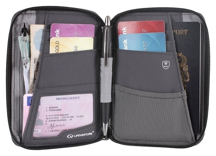 Гаманець Lifeventure Recycled RFID Mini Travel Wallet grey