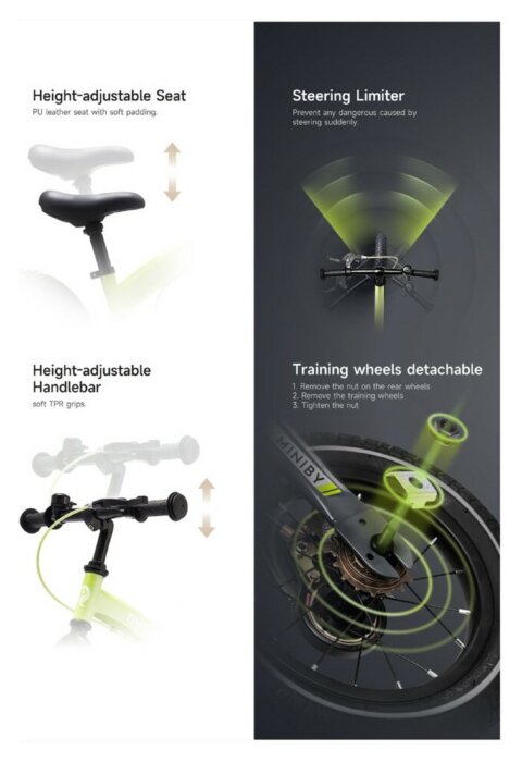 Велосипед 3in1 Q PLAY MINIBY Solid grey 7339 (Solid grey 7339)