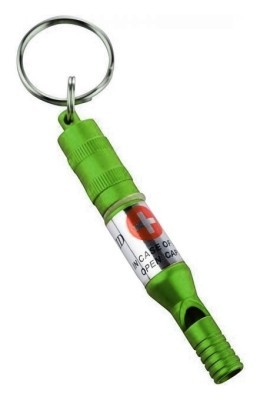 Munkees 3385 брелок-свисток Emergency Whistle grass green
