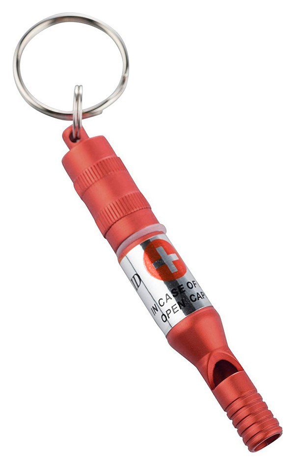 Munkees 3385 брелок-свисток Emergency Whistle red