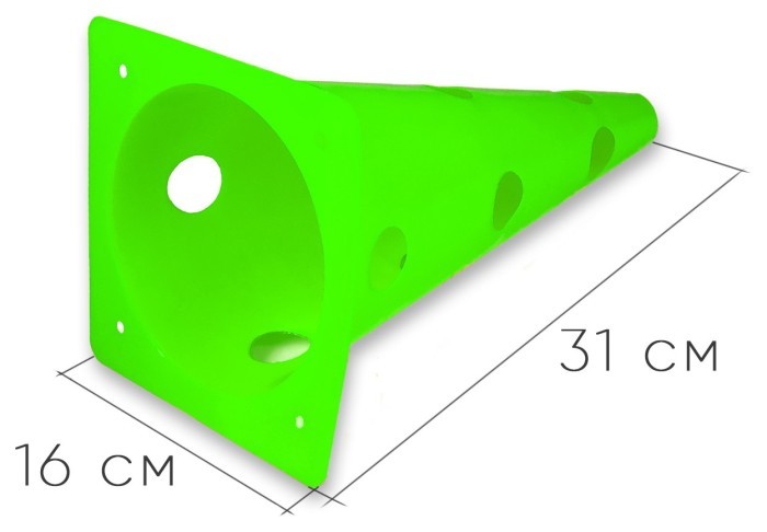 Конуси-фішки спортивні EasyFit 31 см (набір з 4 штук) зелені