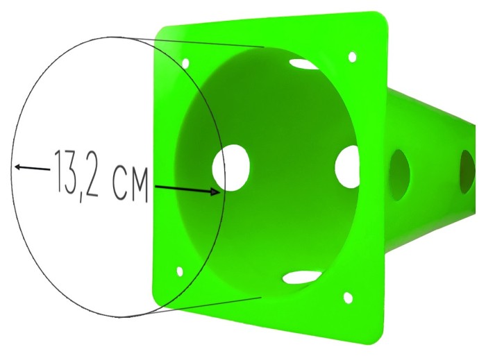 Конуси-фішки спортивні EasyFit 31 см (набір з 4 штук) зелені