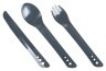 Вилка, ложка, ніж Lifeventure Ellipse Cutlery graphite Фото - 1