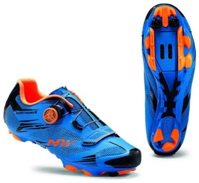 Туфлі велосипедні Northwave SCORPIUS 2 PLUS M 43 (10.5US) Blue/orange (80162024-28) O