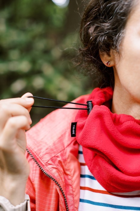 Пов'язка флісова Tribe Neck Warmer з затяжкою T-KF-0020 OS, red