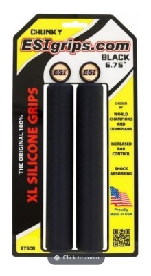 Гріпси ESI XL 6.75" Chunky Black (чорні)