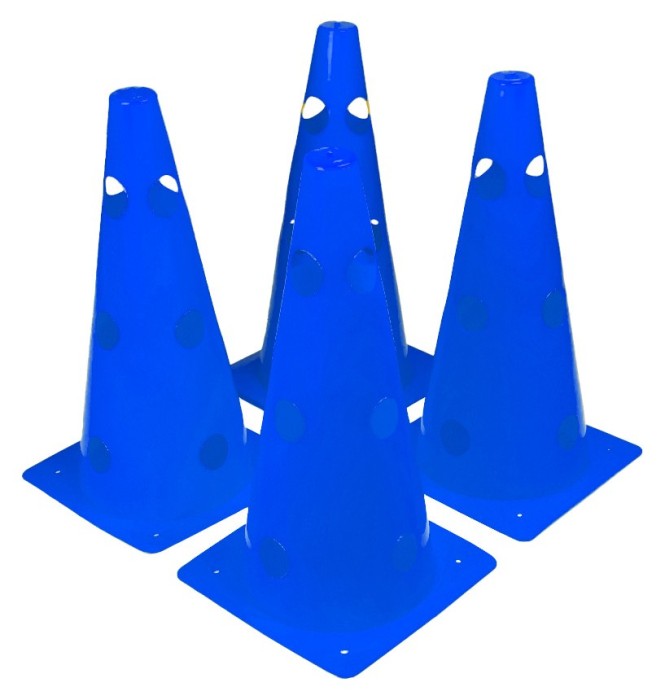 Конуси-фішки спортивні EasyFit 31 см (набір з 4 штук) сині