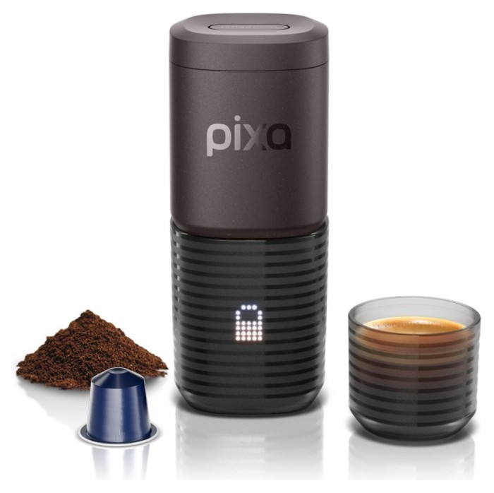 Портативна електрична еспресо-кавоварка Wacaco Pixapresso для меленої кави та капсул, темний бурґунд