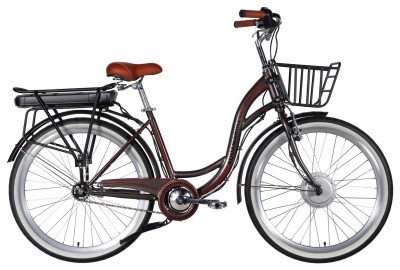 Велосипед з електроприводом 26" ST Dorozhnik eAQUAMARINE BH рама-17" 36B 13А*г 500Вт сірий YS 7810 з кошиком 2026