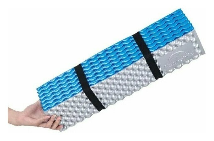 Килимок складний IXPE Naturehike NH19QD008, алюмінієва плівка, 185x56х1,8 см, блакитний
