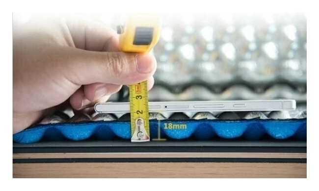 Килимок складний IXPE Naturehike NH19QD008, алюмінієва плівка, 185x56х1,8 см, блакитний