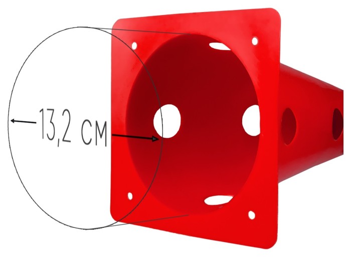 Конуси-фішки спортивні EasyFit 31 см (набір з 4 штук) червоні