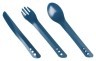 Вилка, ложка, ніж Lifeventure Ellipse Cutlery navy blue