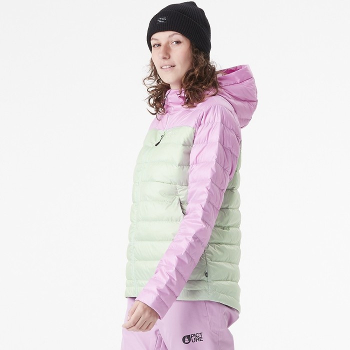 Picture Organic куртка пуховая Mid Puff Down W 2025 silt green-orchid M