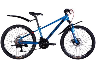 Велосипед AL 24&quot; Discovery QUBE DD CS рама-11,5&quot; синьо-чорний 2025
