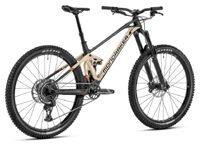 Велосипед MONDRAKER SUPER FOXY CARBON R 29" T-M, Carbon / Desert Grey / Orange (2023/2024)
