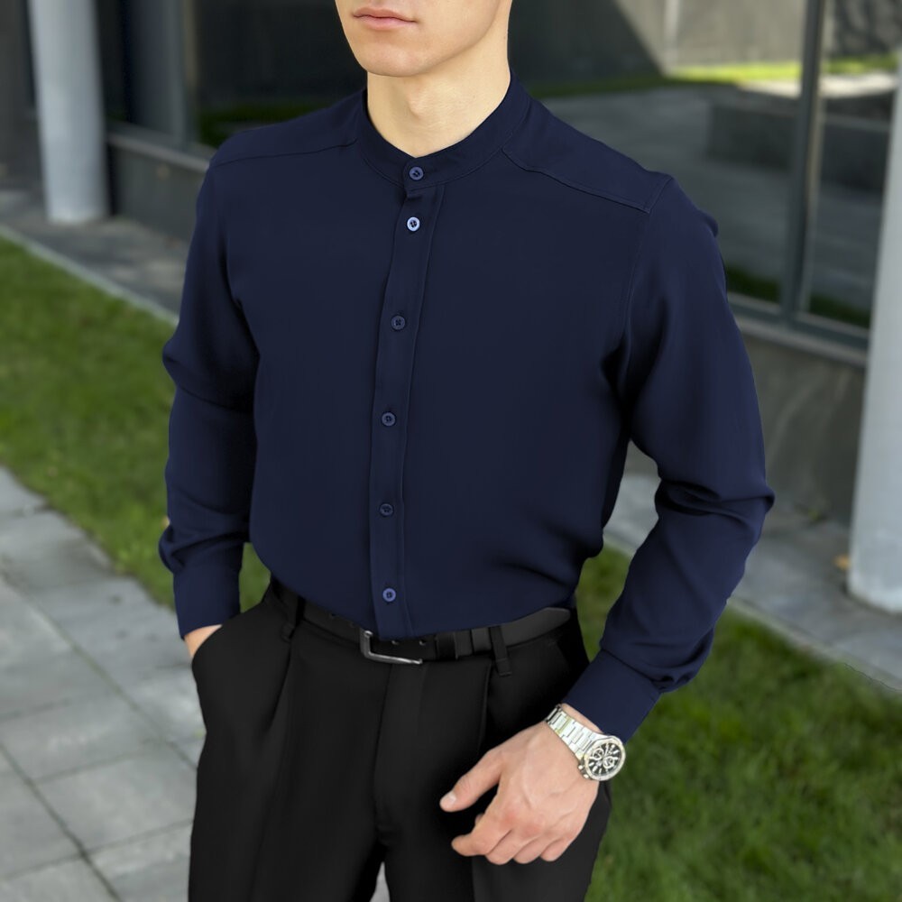 Темно-синя сорочка чоловіча Pobedov Legend