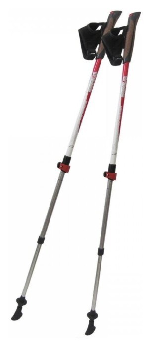 Палиці для скандинавської ходьби Tramp Compact Alu 6061 червоні (пара)