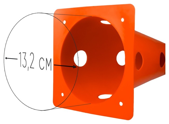 Конуси-фішки спортивні EasyFit 31 см (набір з 4 штук) помаранчеві