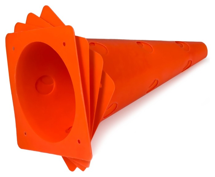 Конуси-фішки спортивні EasyFit 31 см (набір з 4 штук) помаранчеві