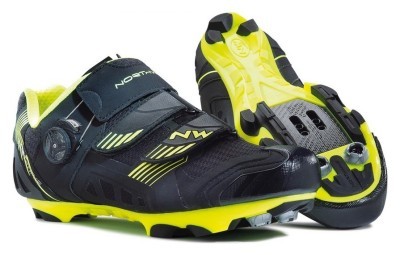 Туфлі велосипедні Northwave NIRVANA M 40 (7.5US) Black/yellow fluo (80142002 04)