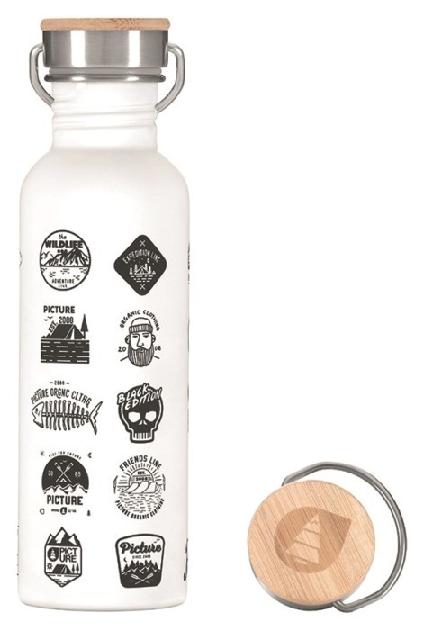 Фляга Picture Organic Hampton white logos