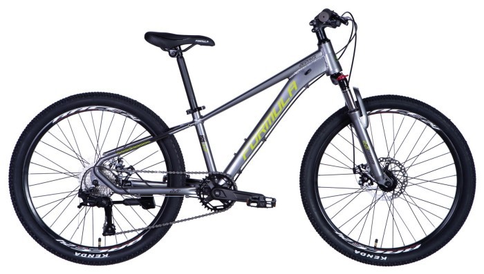 Велосипед AL 24" Formula ZEPHYR 3.0 DD CS рама-12" сірий з зеленим 2026