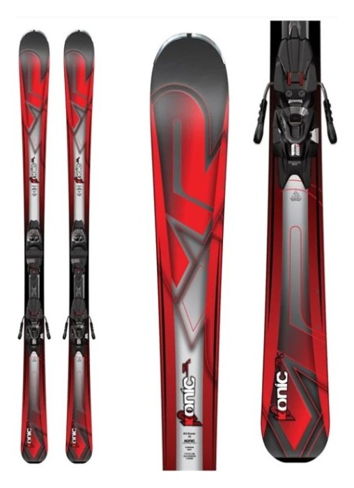 Лижі гірські (комплект) K2 KONIC 75+M2 10 TL COMPACT 156см Red/grey (10A0005.122.1+10A1008.122.1)