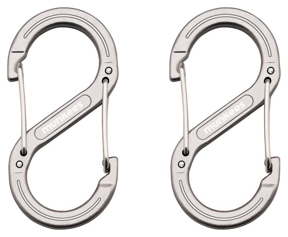 Munkees 3276 карабін Forged S 6 mm x 60 mm (пара) grey
