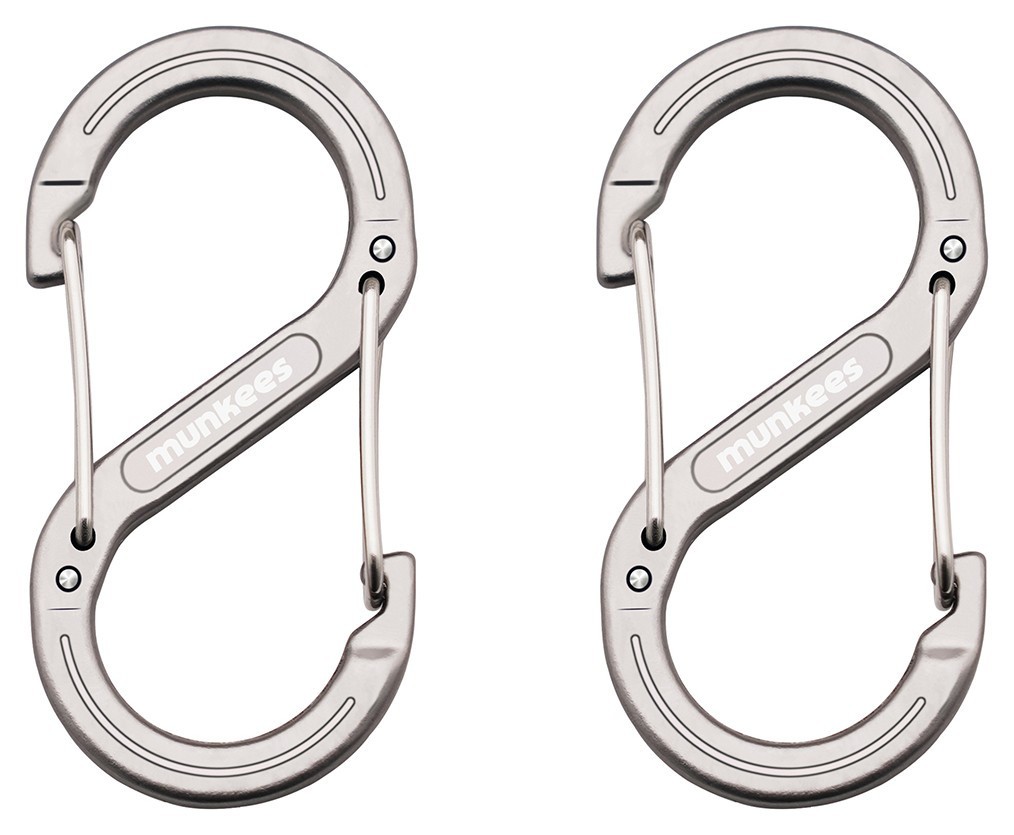 Munkees 3276 карабін Forged S 6 mm x 60 mm (пара) grey