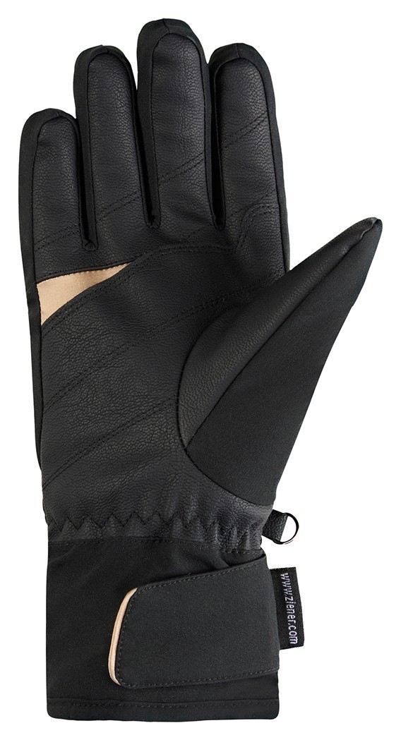 Ziener рукавички лижні Karion W black-gold art 6