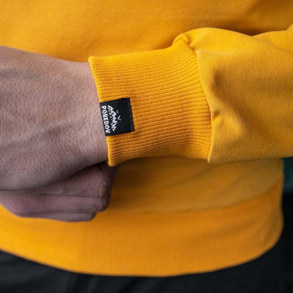 Світшот чоловічий однотонний жовтий Pobedov 001