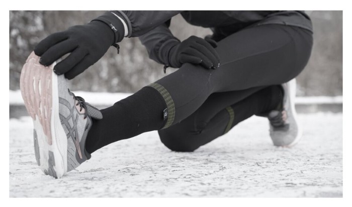 Шкарпетки водонепроникні Dexshell Thermlite, p-p S, з зеленою смужкою