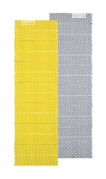 Килимок туристичний складаний одномісний IXPE Naturehike Thickened NH20FCD07 кемпінговий з алюмінієвою плівкою, 187x56x2,5 см, жовтий