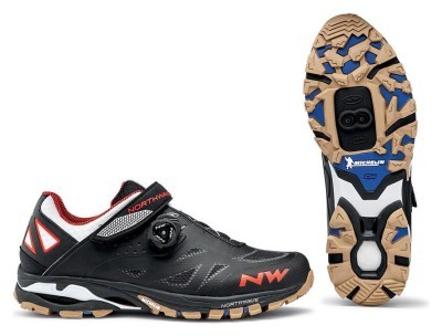 Туфлі велосипедні Northwave SPIDER PLUS 2 M 41 (8.5US) Black/off white/orange (80153008) O