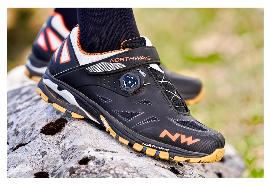 Туфлі велосипедні Northwave SPIDER PLUS 2 M 41 (8.5US) Black/off white/orange (80153008) O