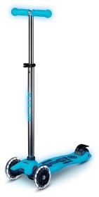 Самокат MICRO серії &quot;Maxi Deluxe Glow LED&quot; – СИНІЙ КРИШТАЛЬ (до 50 kg, 3-х колісний, світло)