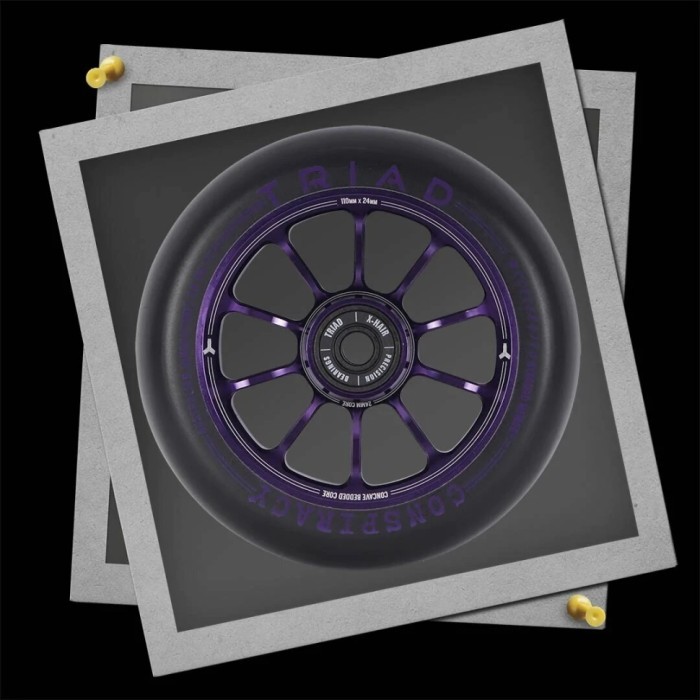 Колеса для трюкового самокату Triad Conspiracy 110мм x 24мм (пара) - Ano Purple