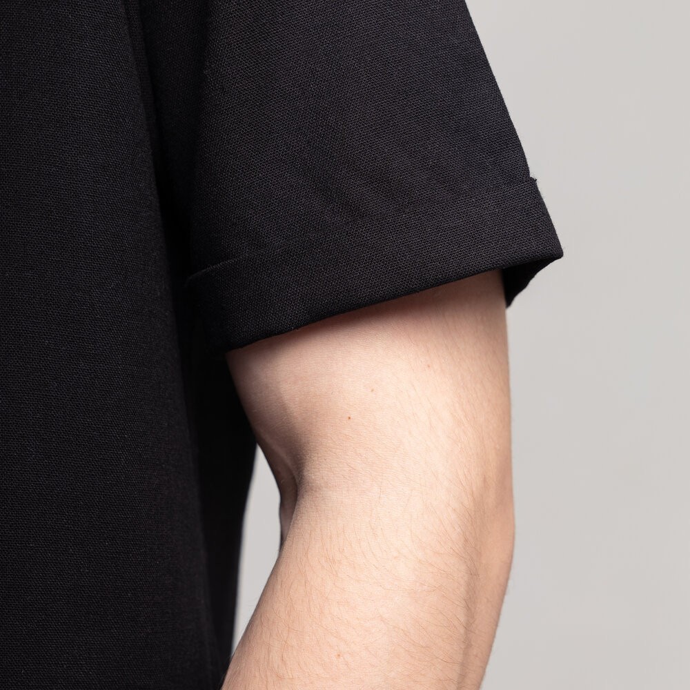 Чоловіча сорочка з коротким рукавом чорна Pobedov Molodist'