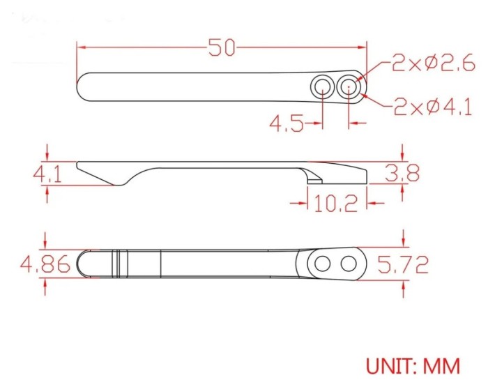 Кліпса кишенькова титанова Civivi T001C з титановими гвинтами