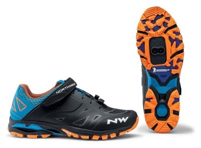 Туфлі велосипедні Northwave SPIDER 2 M 41 (8.5US) Black/blue/orange (80153009) O