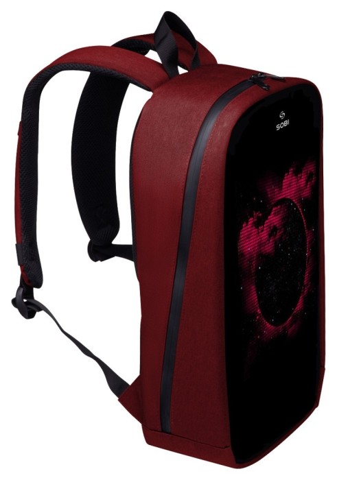 Рюкзак Sobi Pixel Max SB9703 Red з Pink екраном